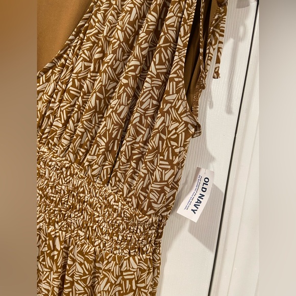 NWT Old Navy Size XL Tan Waist-Defined Sleeveless Tie-Shoulder Mesh Mini Dress - Picture 12 of 15